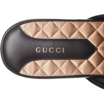 Gucci X MLB Lambskin NY Yankees Embroidered Womens GG Slippers 41 Black 7 of 9