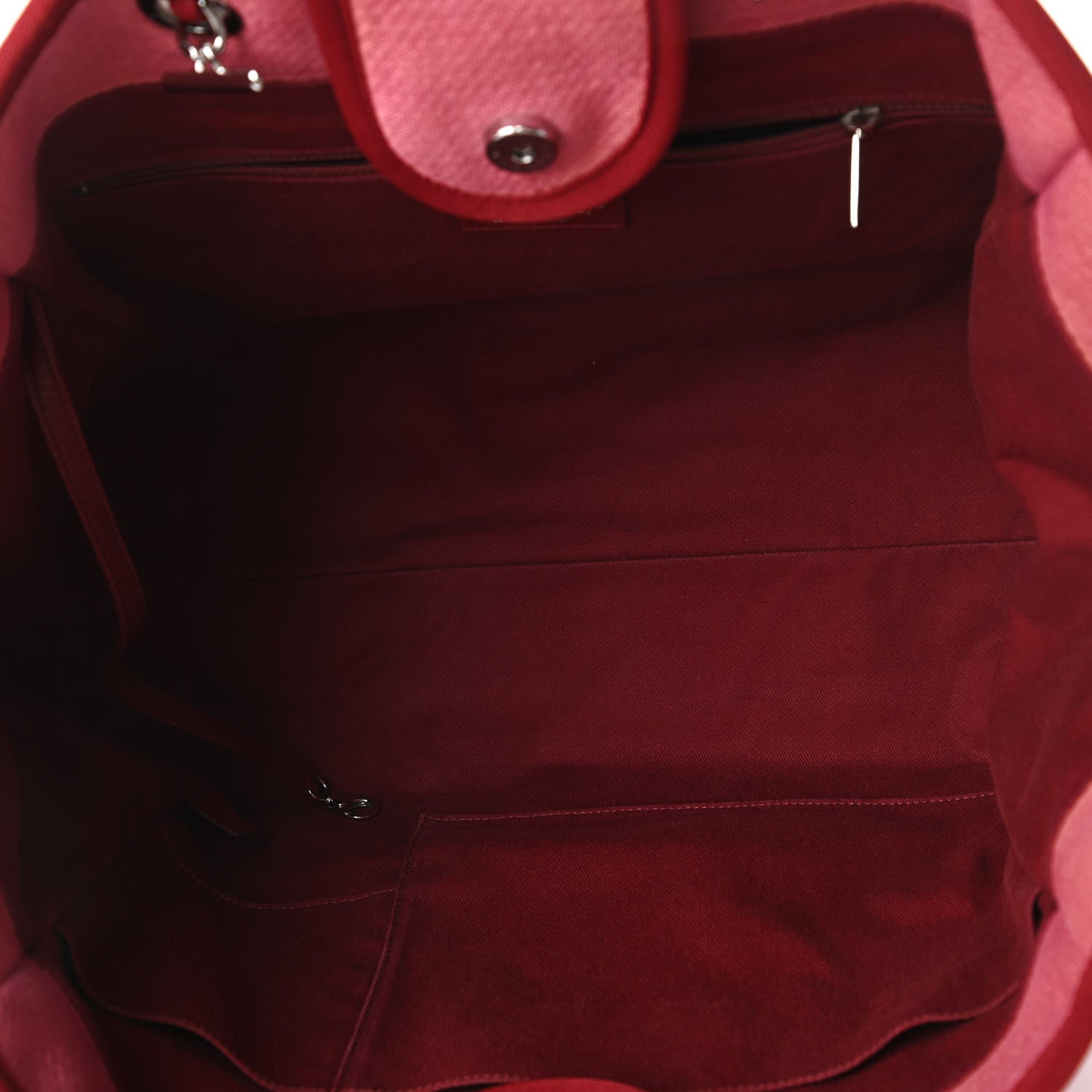 Chanel Canvas Medium Deauville Tote Red 5 of 10