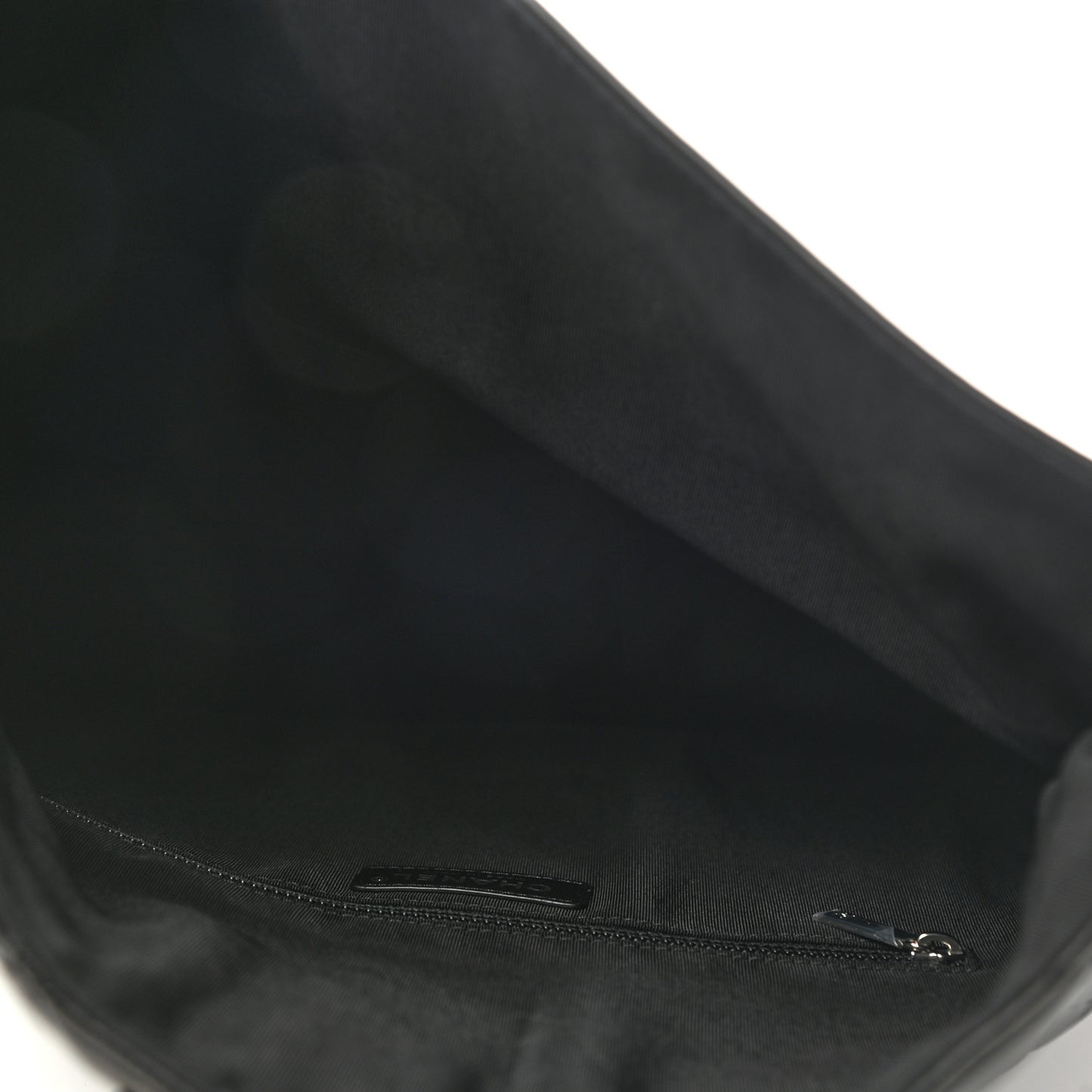 Lambskin Quilted Grip Clutch Black