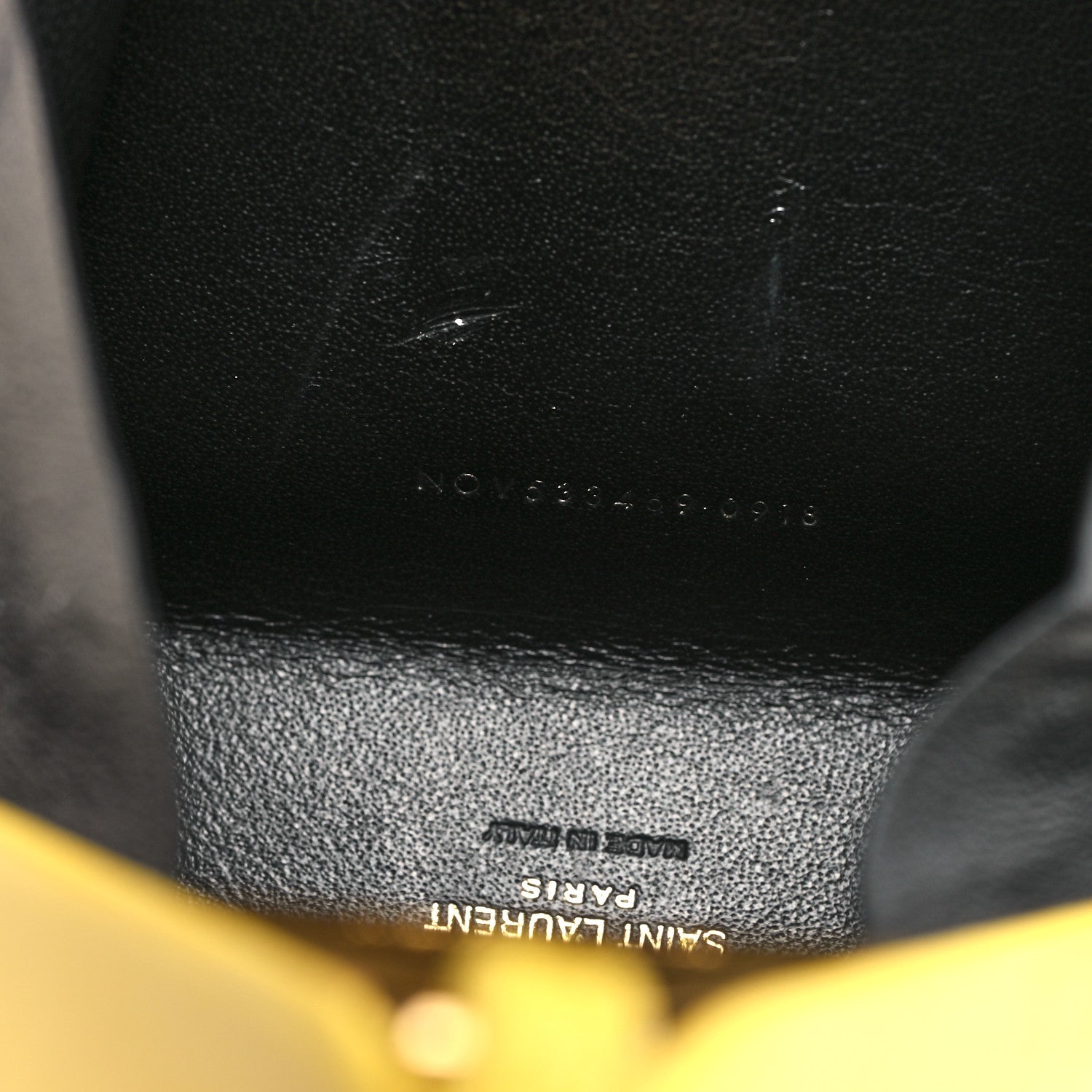 Saint Laurent Lambskin Pyramid Clutch Yellow 7 of 13