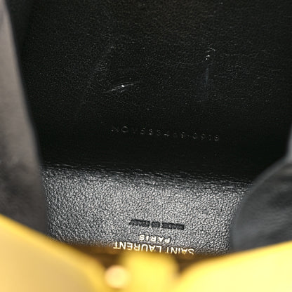 Saint Laurent Lambskin Pyramid Clutch Yellow 7 of 13