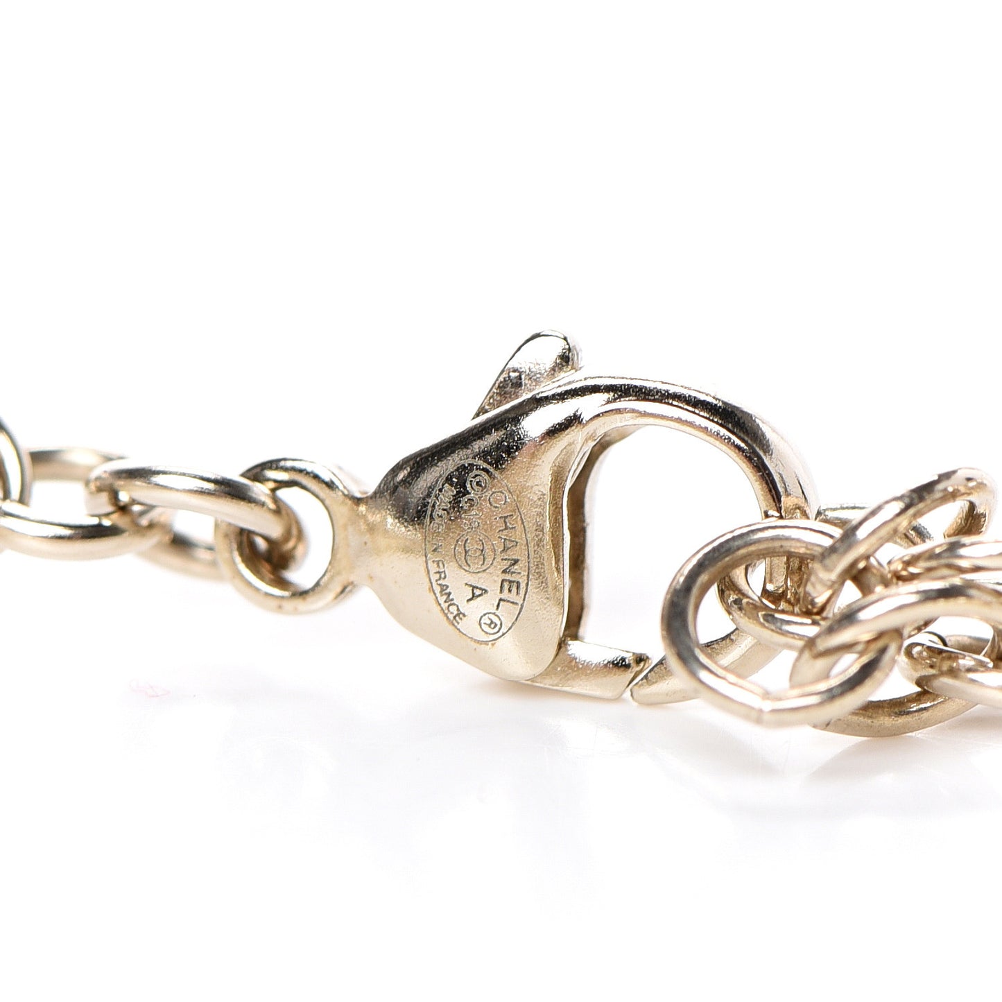 Pearl Crystal Charm Bracelet Gold