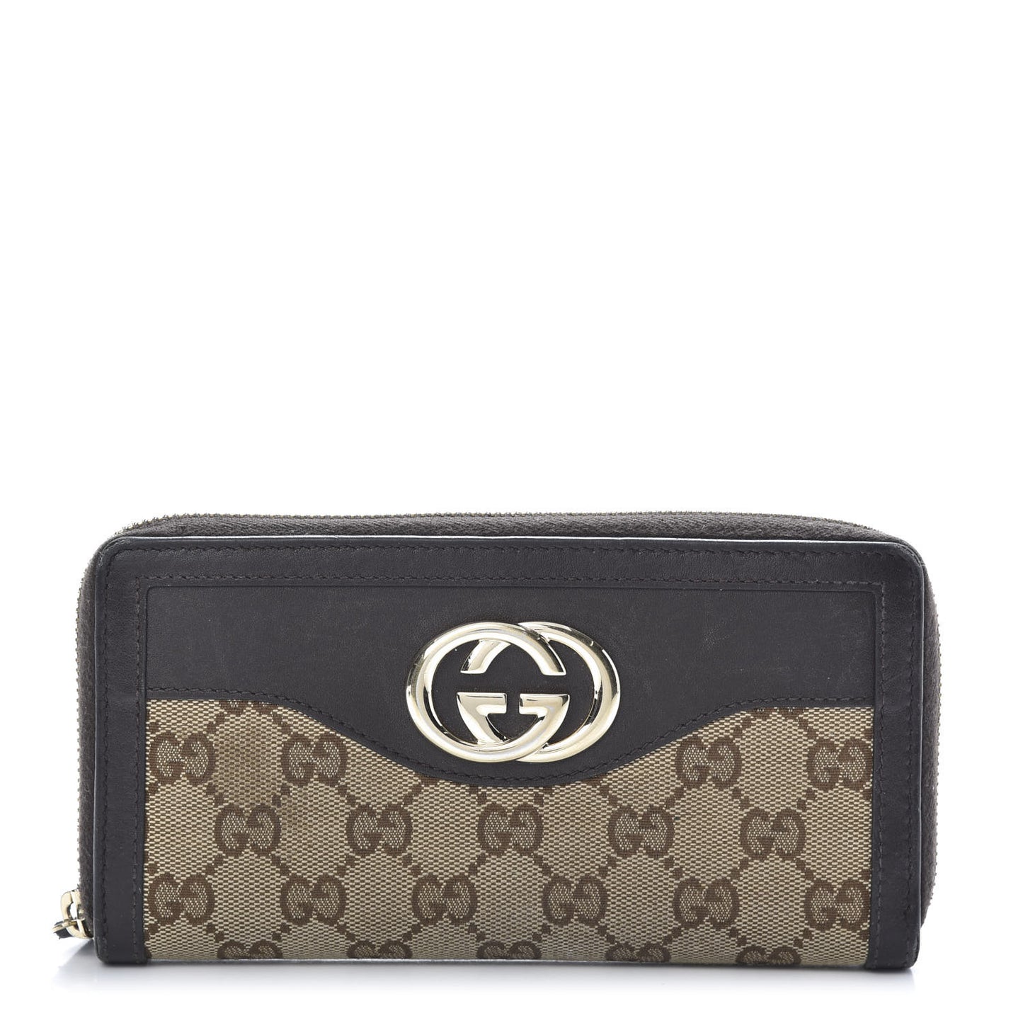 Monogram Margaux Calfskin Sukey Zip Around Wallet Beige Ebony Cocoa