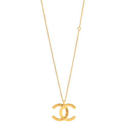 Chanel Metal CC Paris Button Necklace Gold 2 of 6