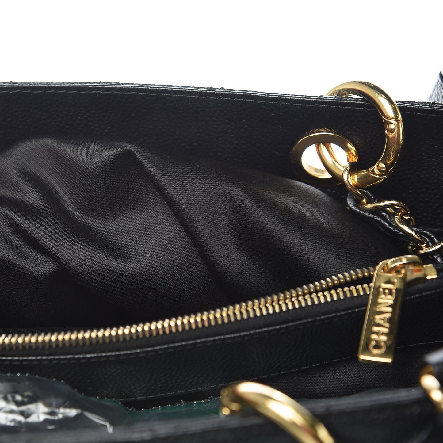 Caviar Quilted Grand Shopping Tote GST Black