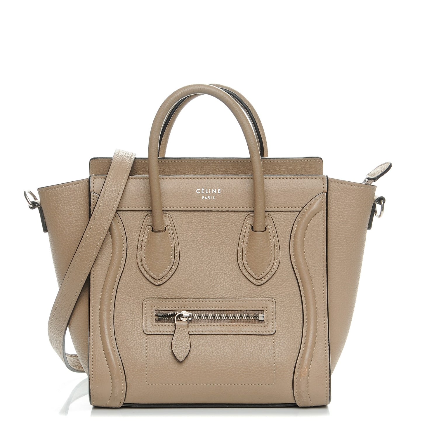 Drummed Calfskin Nano Luggage Dune
