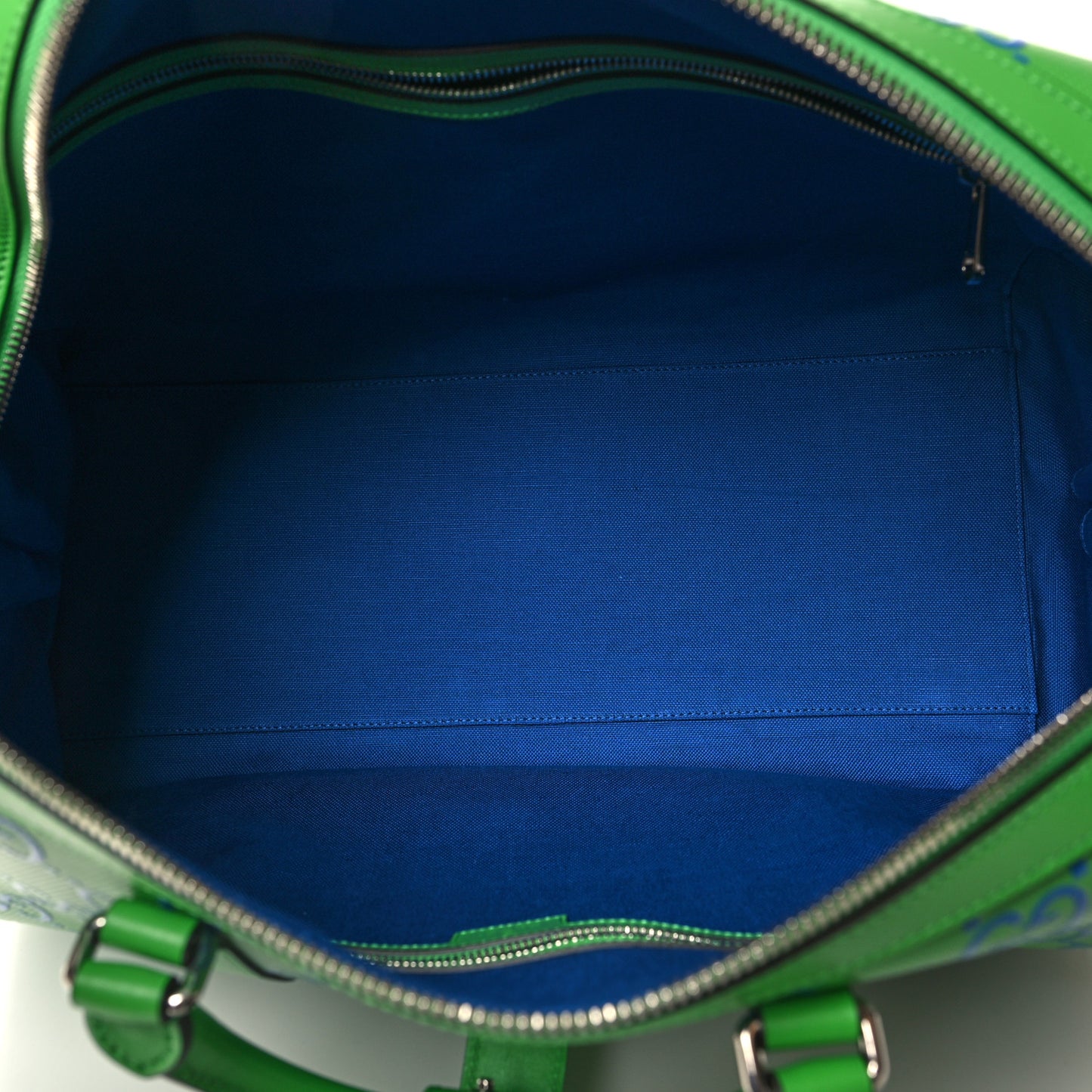 Calfskin GG Tennis Embossed Large Duffle Bag Joy Green Joy Blue