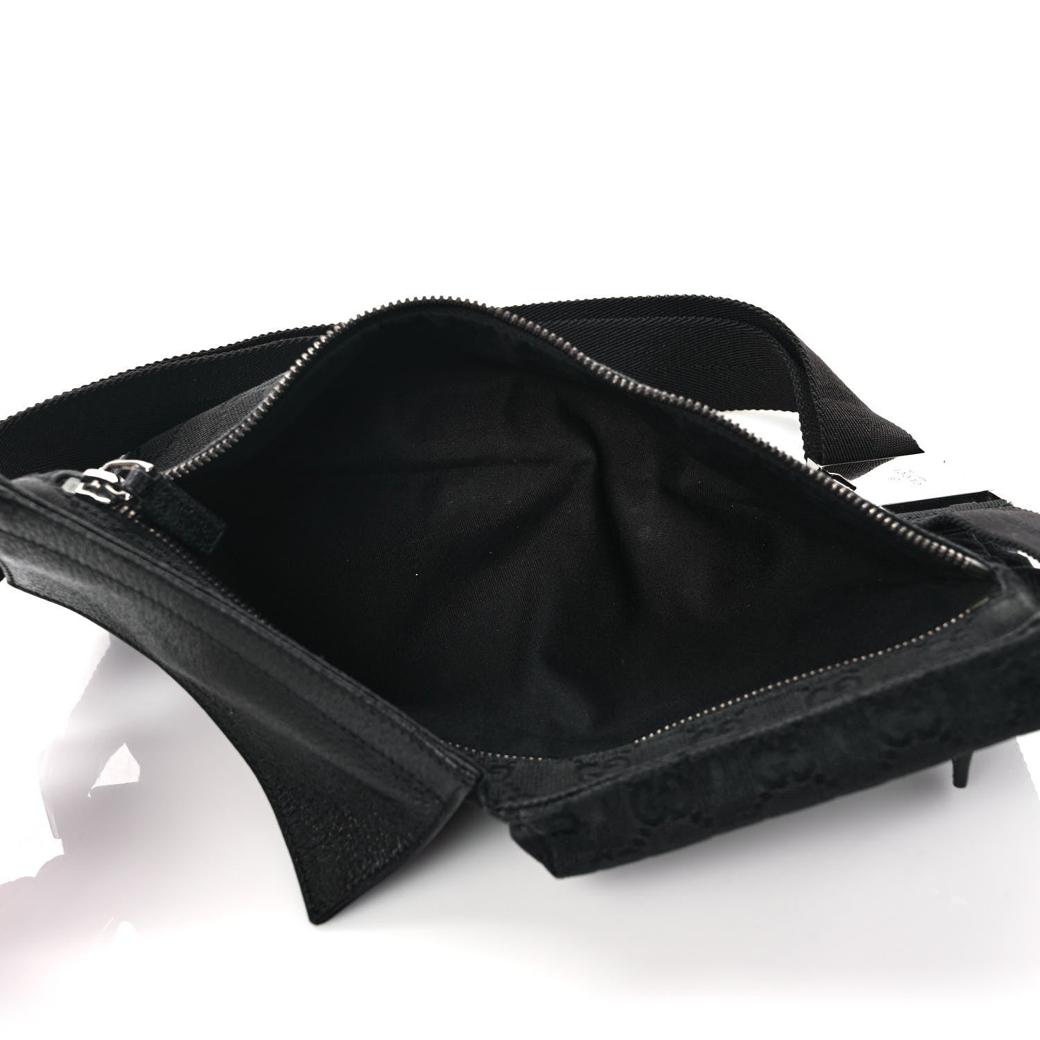 Gucci GG Monogram Double Pocket Belt Bag Black 5 of 9