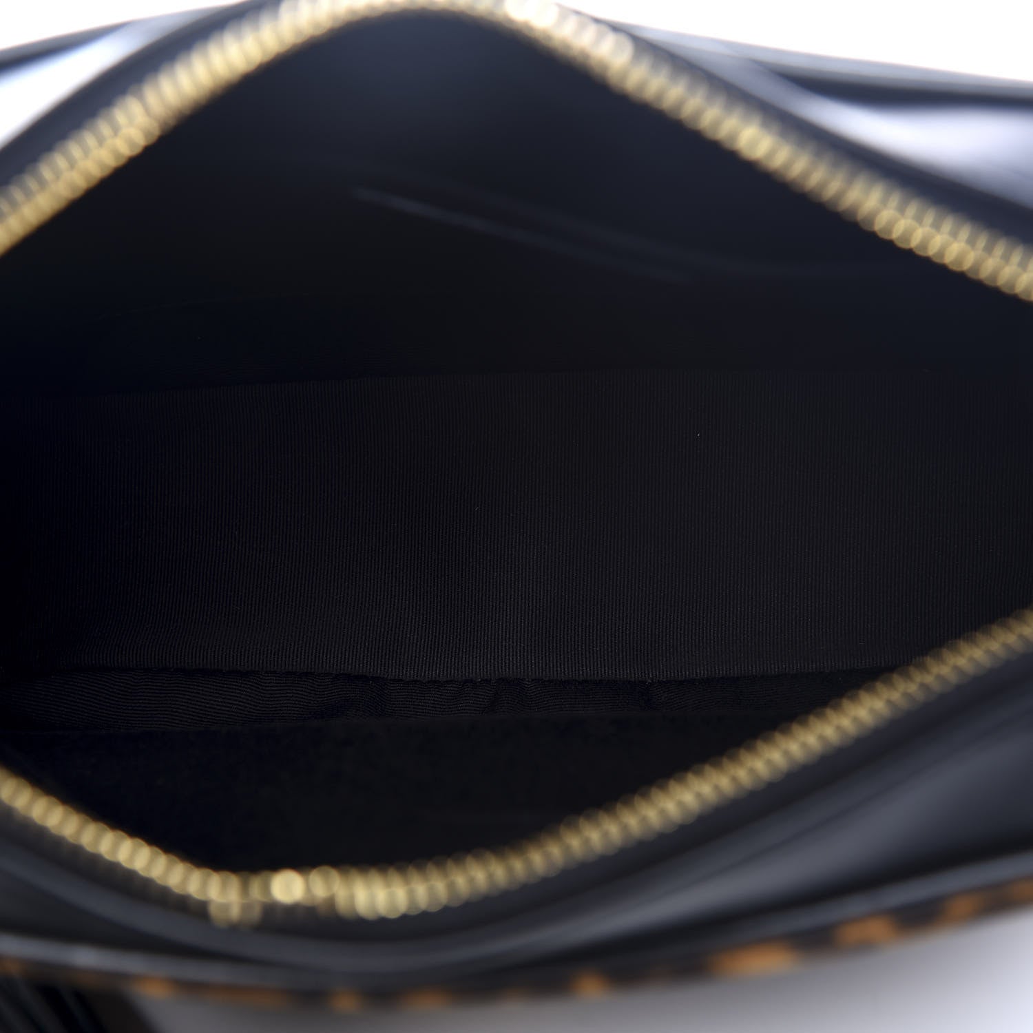 Saint Laurent Calfskin Leopard Print Monogram Lou Camera Bag Black 4 of 9