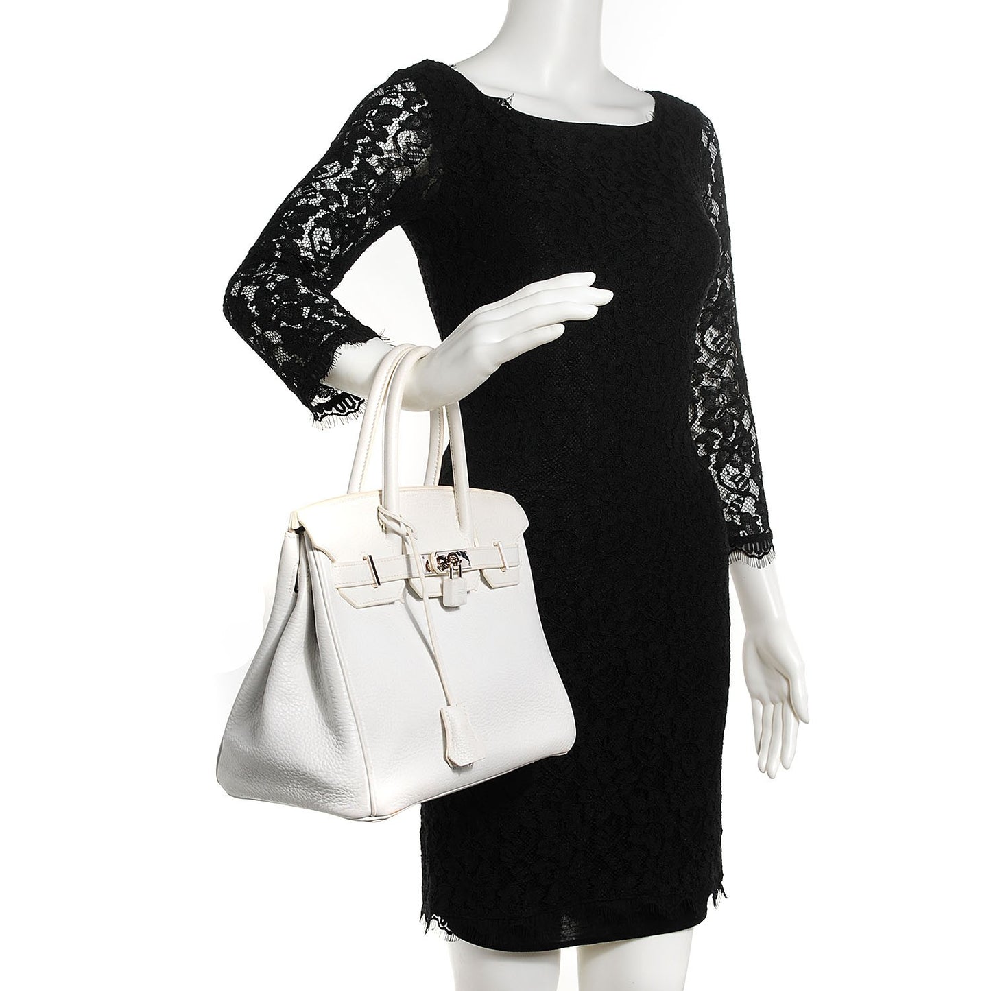 Taurillon Clemence Birkin 30 White