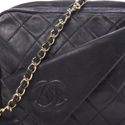 Chanel Lambskin Quilted Flap Tassel Camera Case Black 13 of 18