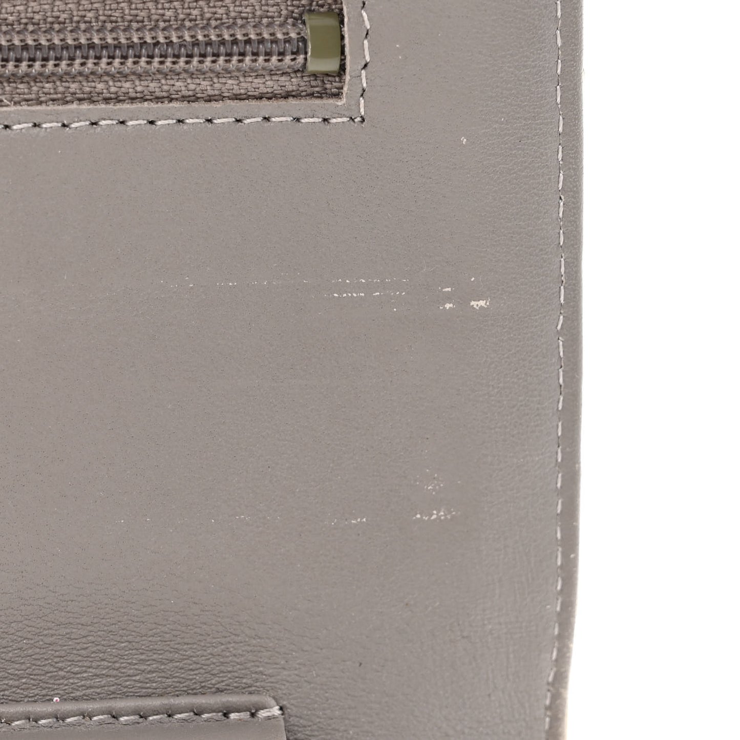 Striated Patent Quilted Wallet On Chain WOC Beige