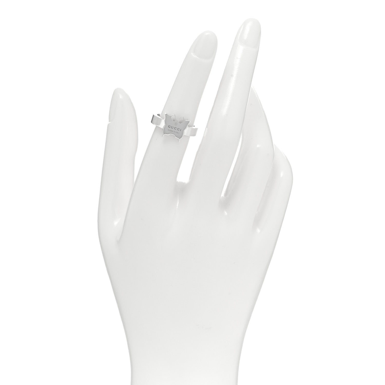 Gucci Sterling Silver Butterfly Band Ring 52 6 2 of 5