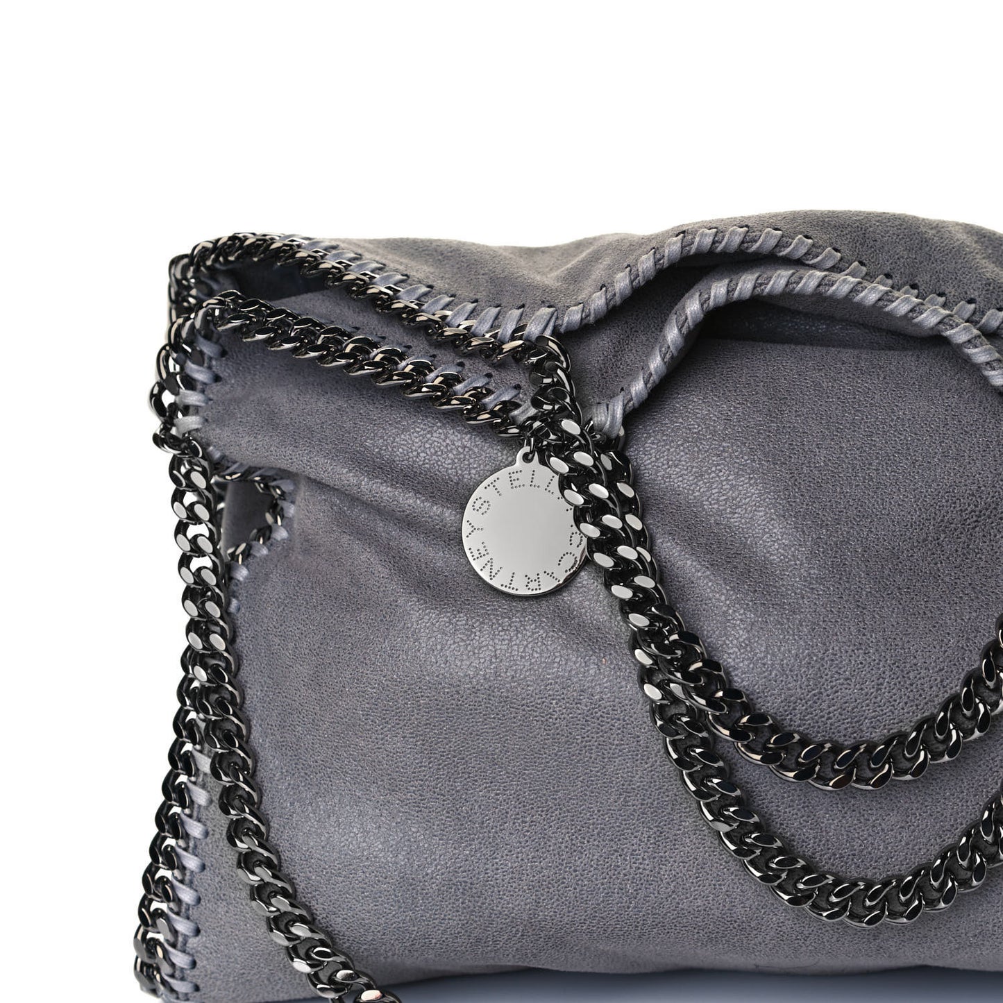 Shaggy Deer Falabella Fold Over Tote Grey