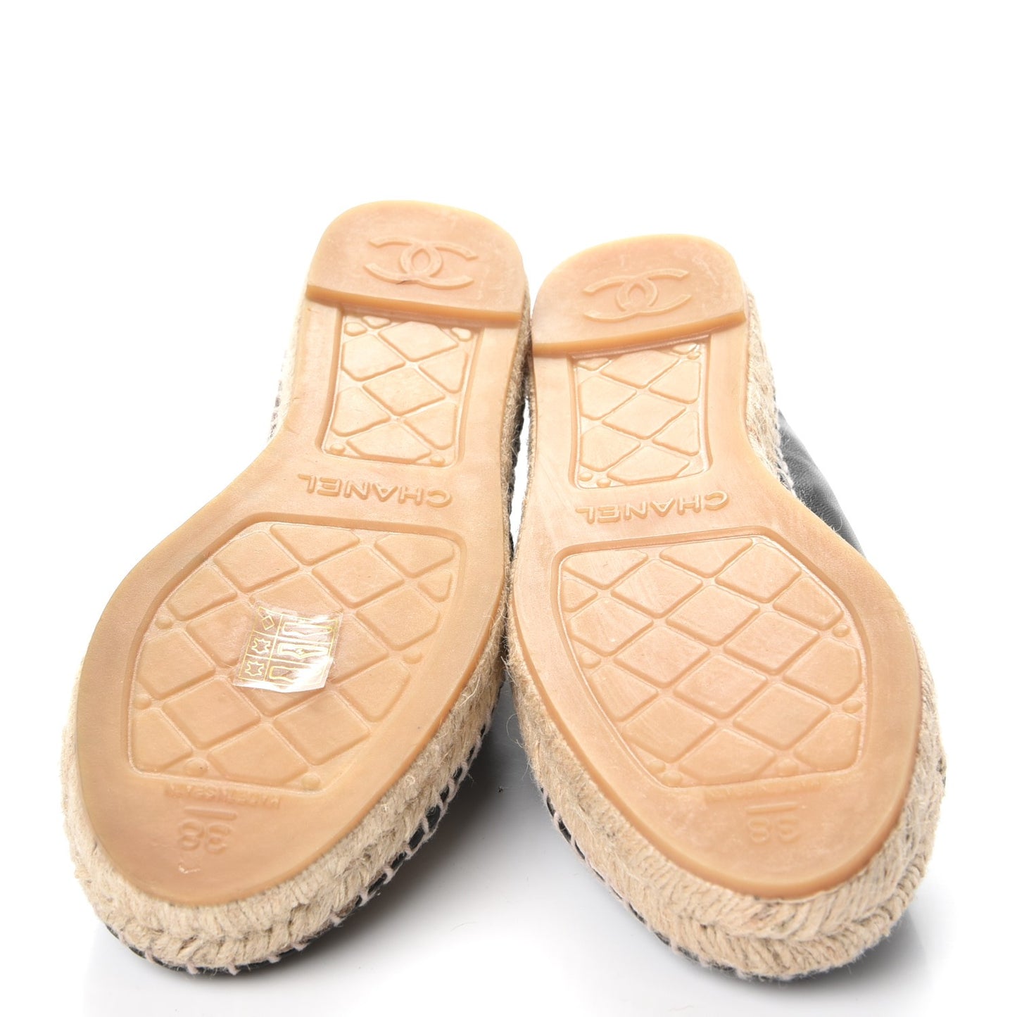 Lambskin CC Espadrilles 38 Black