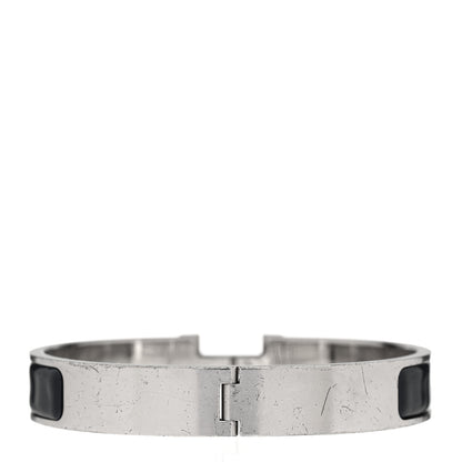 Hermes Matte Enamel Narrow Clic Clac HH Bracelet GM Bleu Nuit 3 of 5