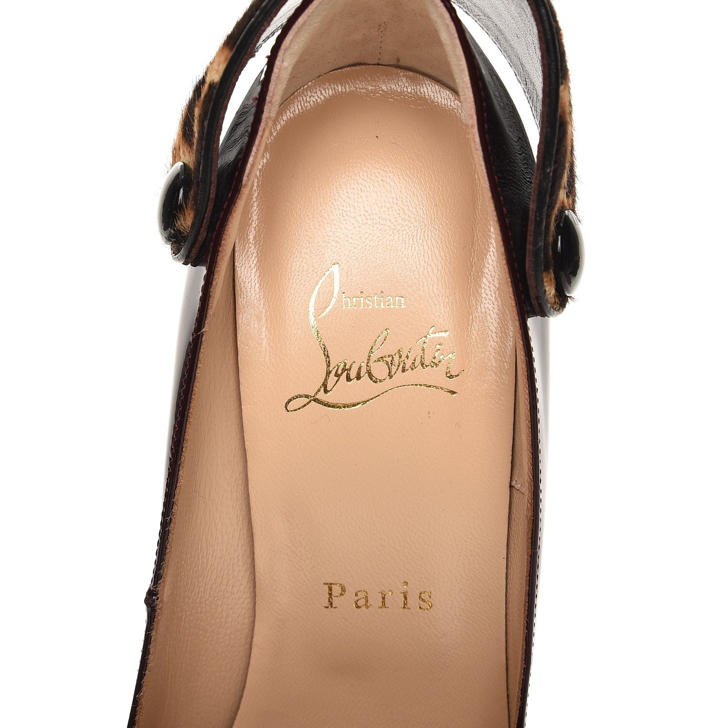 Patent 120 Pumps 37.5 Burgundy Leopard