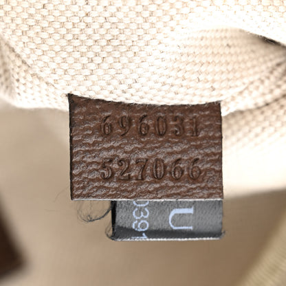 Gucci Monogram Jumbo GG Textured Dollar Calfskin Web Belt Bag Camel Ebony New Acero 7 of 10