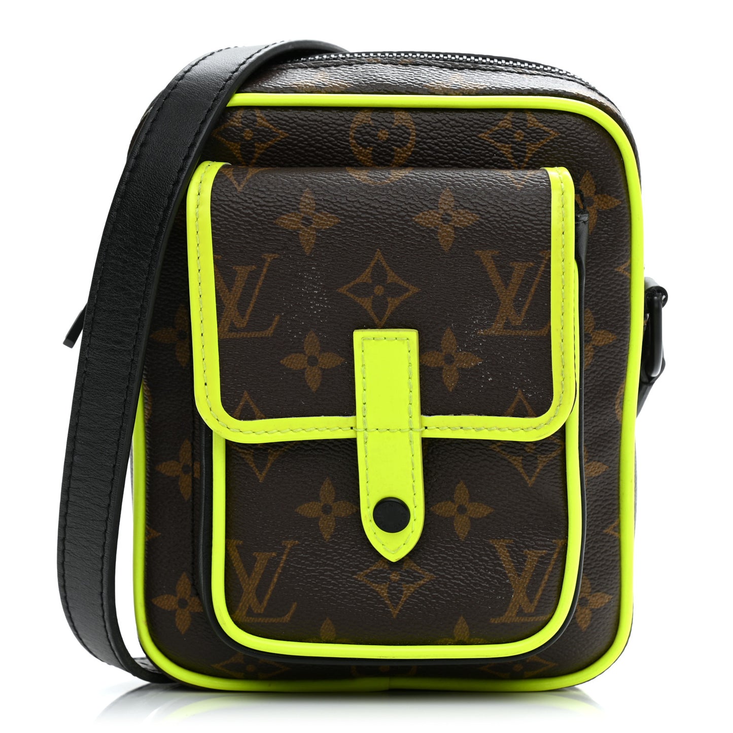 Monogram Macassar Christopher Wearable Wallet Fluorescent Yellow