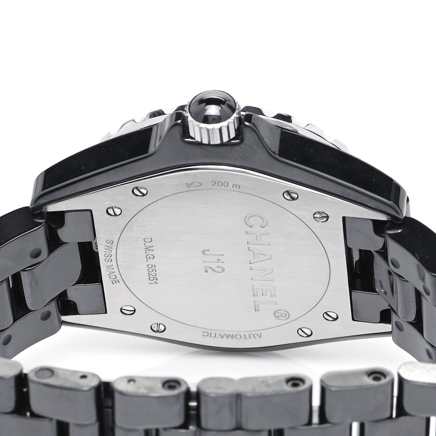 Stainless Steel Ceramic 38mm J12 Automatic Watch Black