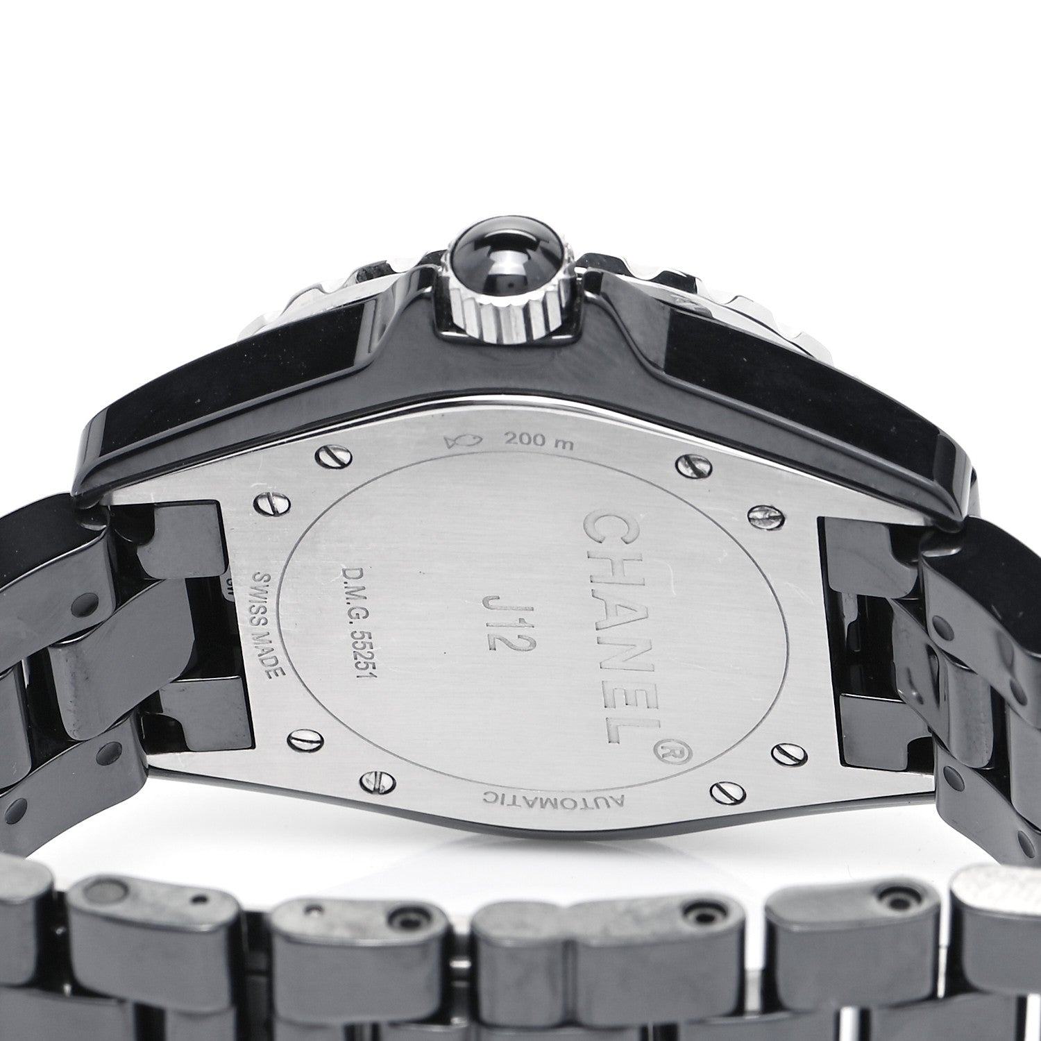 Chanel Stainless Steel Ceramic 38mm J12 Automatic Watch Black 3 of 4