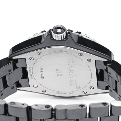 Chanel Stainless Steel Ceramic 38mm J12 Automatic Watch Black 3 of 4