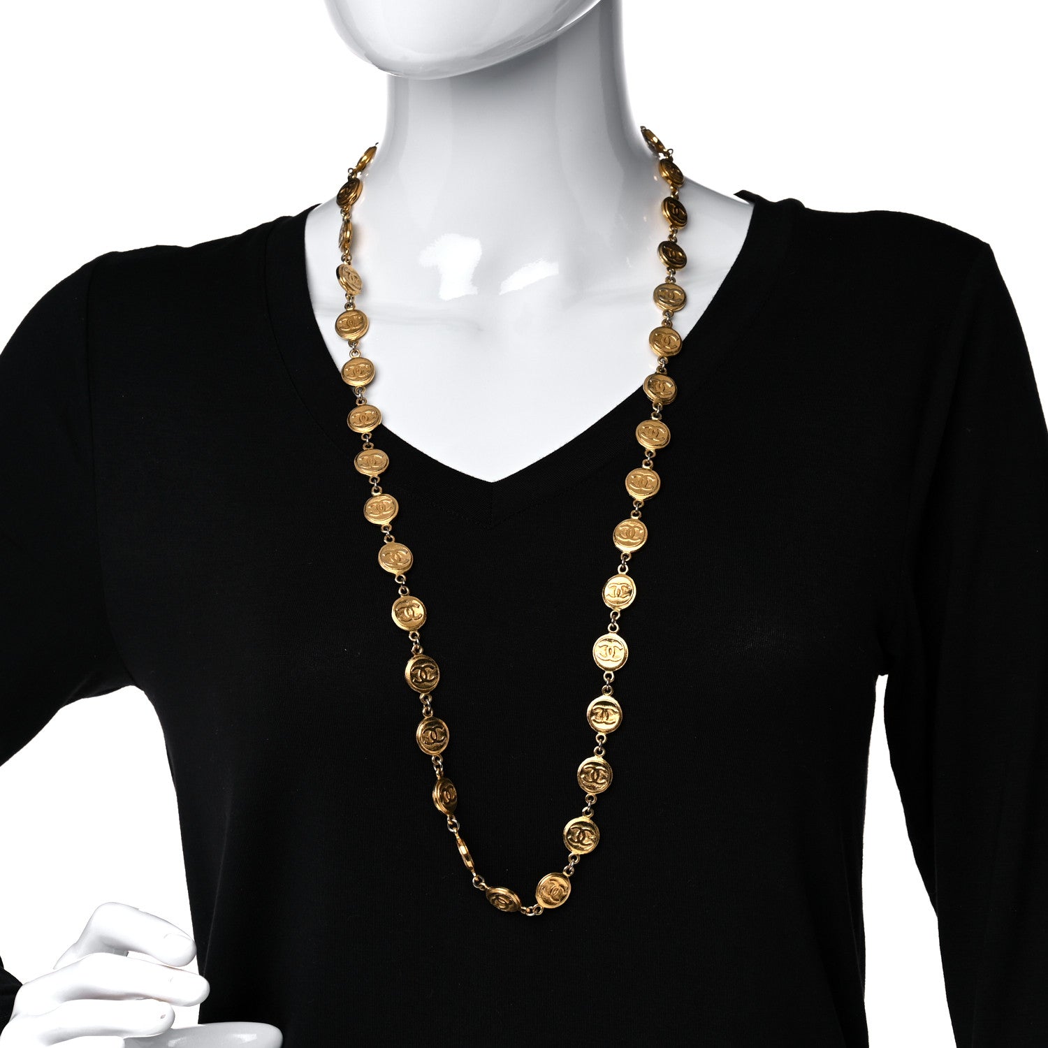 Chanel CC Medallions Necklace Gold 2 of 5
