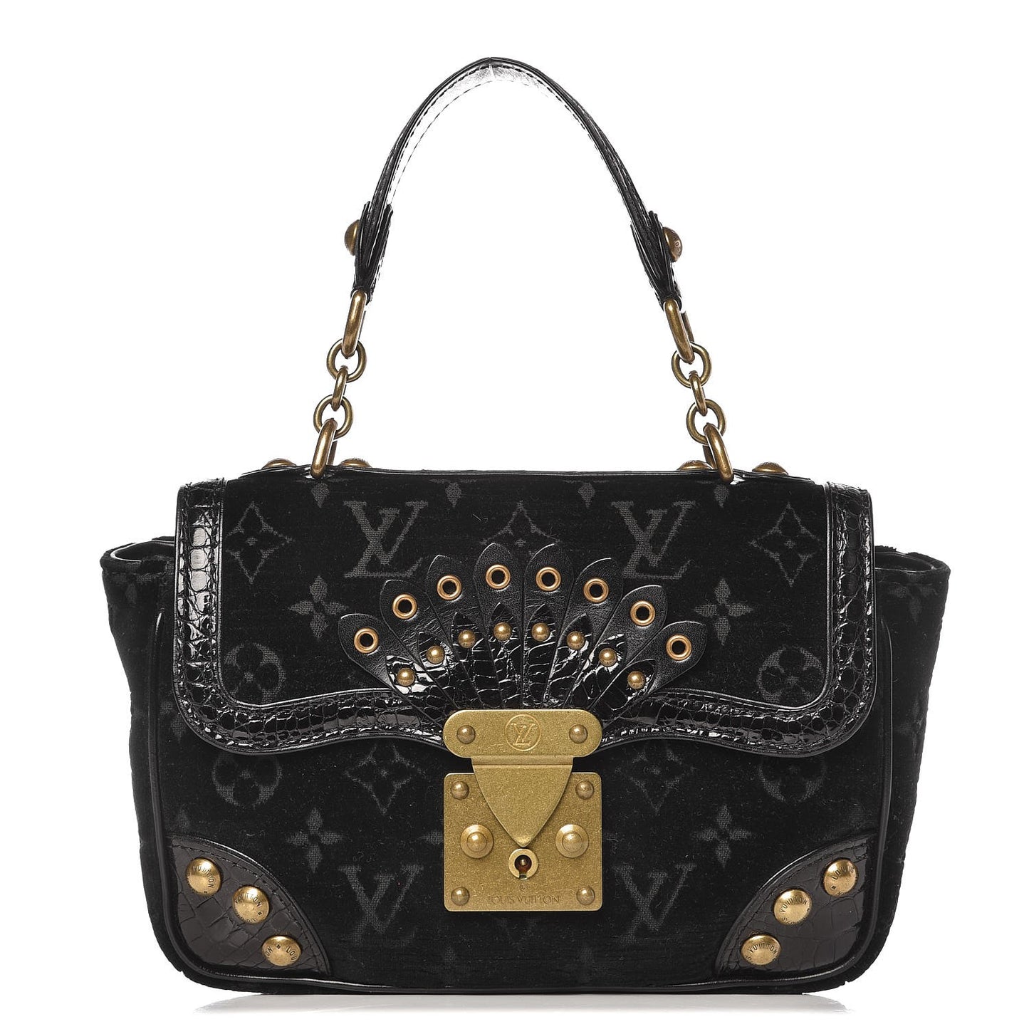 Monogram Velours Alligator Irvine Black