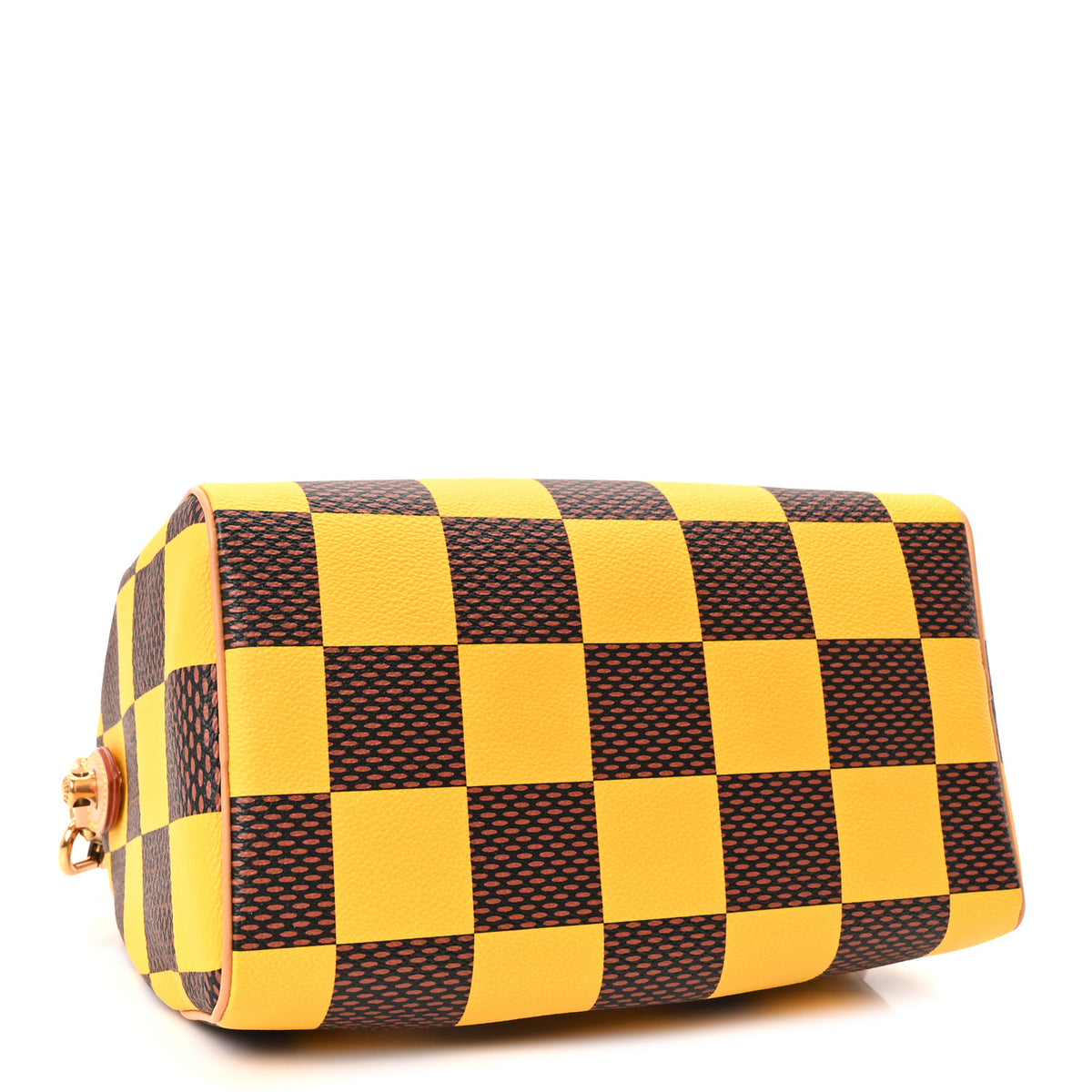 Damier Pop Speedy Bandouliere 25 Jaune Mat