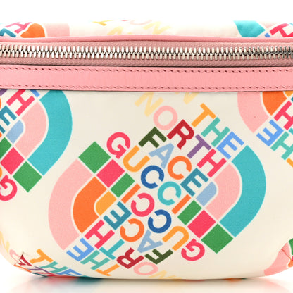 Gucci X THE NORTH FACE Econyl Nylon Arleq Belt Bag Ivory Turquoise Wild Rose 9 of 11