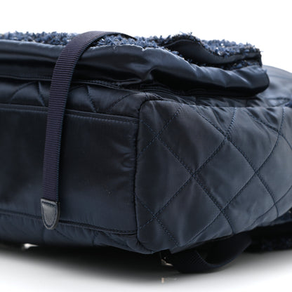 Chanel Tweed Nylon Quilted Astronaut Essentials Backpack Navy 9 of 9