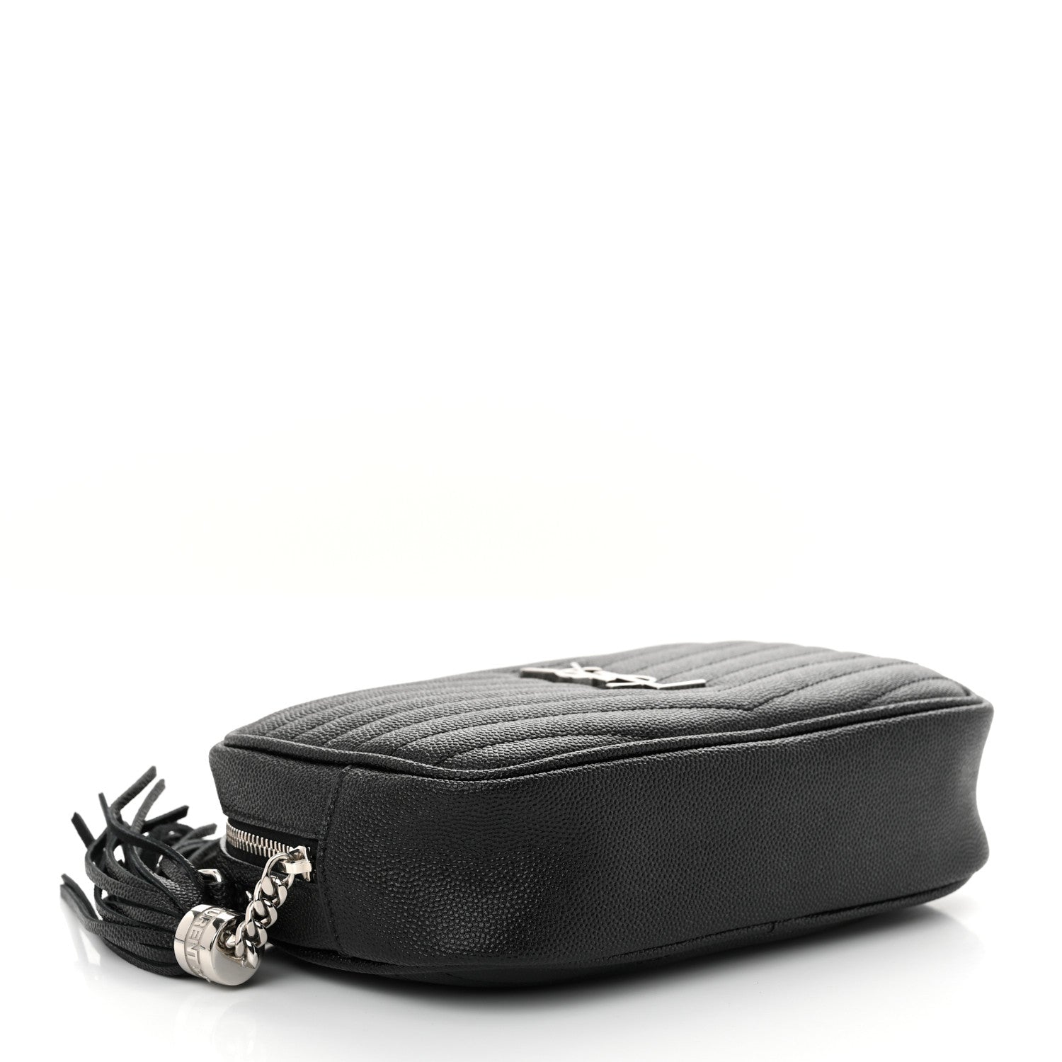 Saint Laurent Grain De Poudre Matelasse Monogram Mini Lou Camera Bag Black 4 of 10