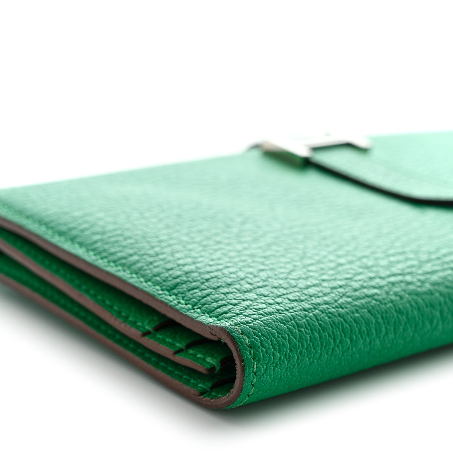 Chevre Mysore Bearn Gusset Wallet Menthe
