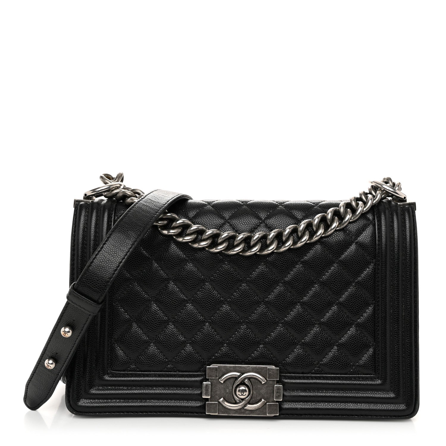 Chanel Caviar Quilted Medium Boy Flap Black 1 of 10