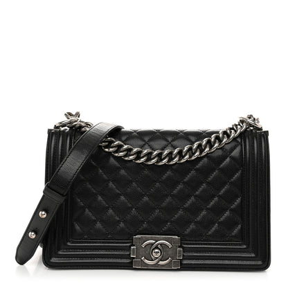 Chanel Caviar Quilted Medium Boy Flap Black 1 of 10