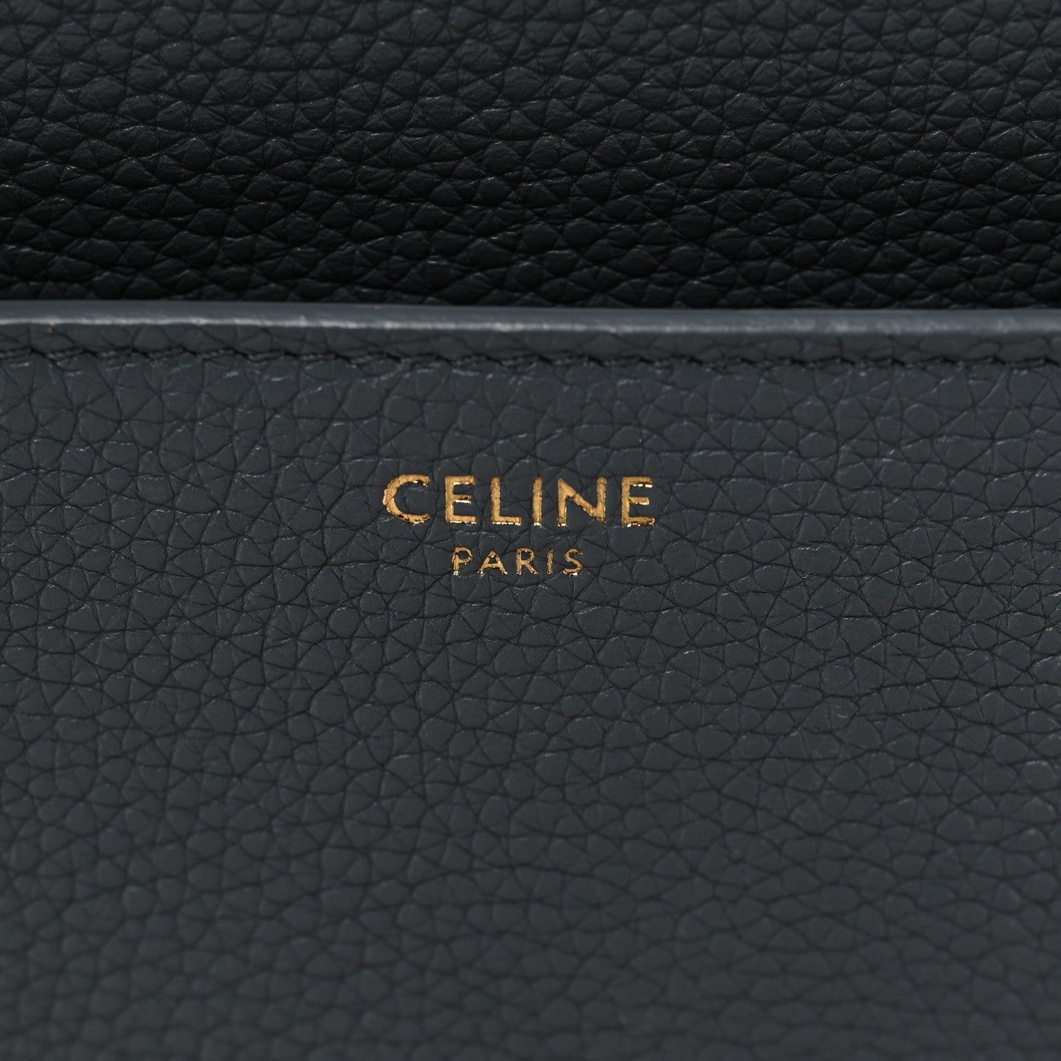 Celine Grained Calfskin Classique 16 Top Handle Bag Pebble 5 of 8
