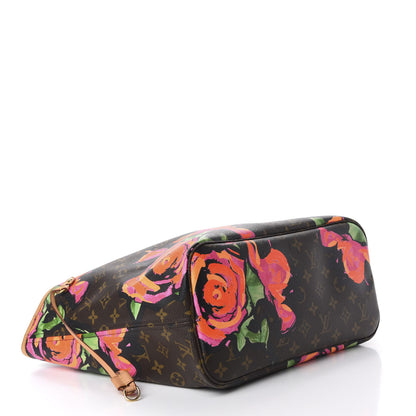 Louis Vuitton Monogram Roses Neverfull MM 4 of 10