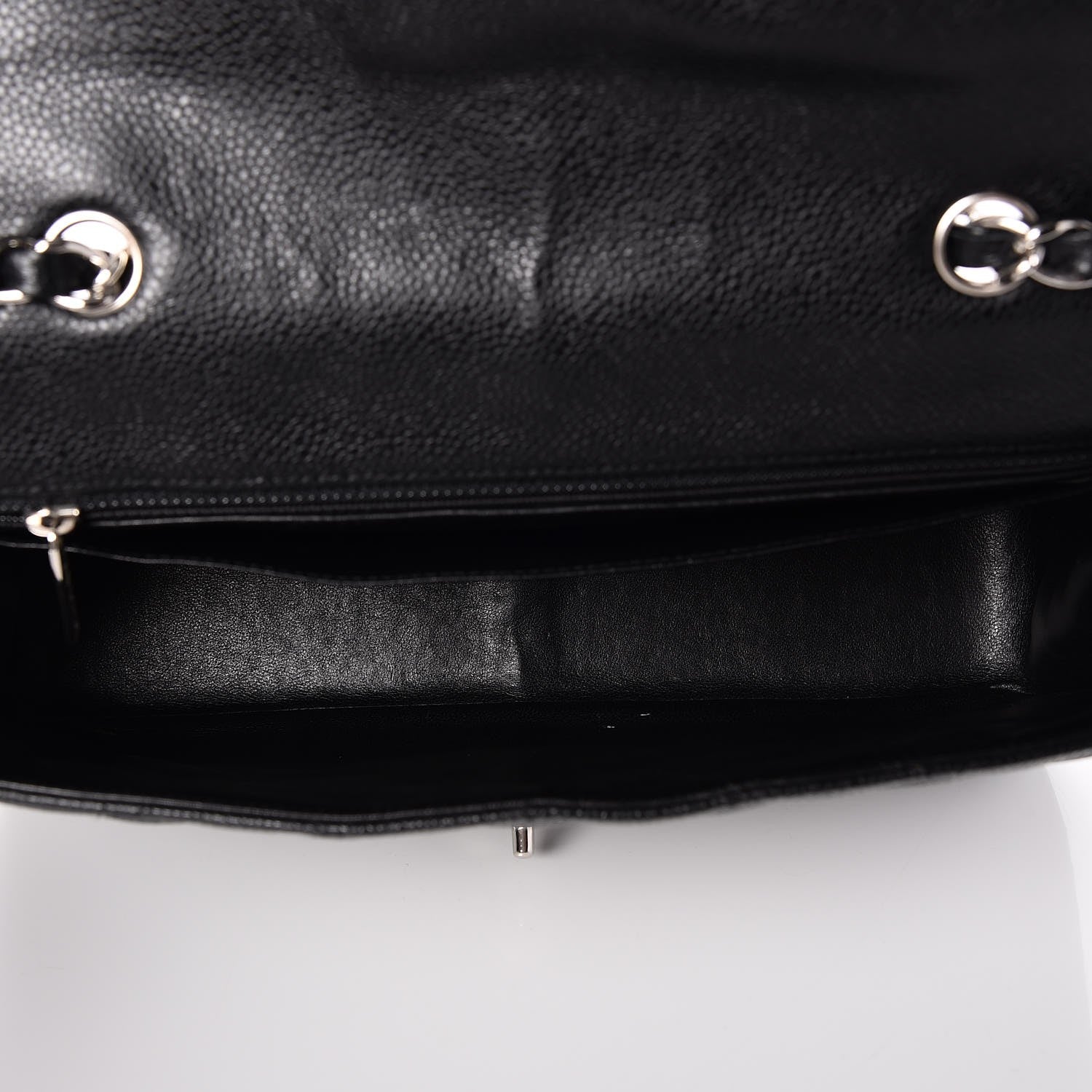 Chanel Caviar Quilted Jumbo Single Flap Black 6 of 8