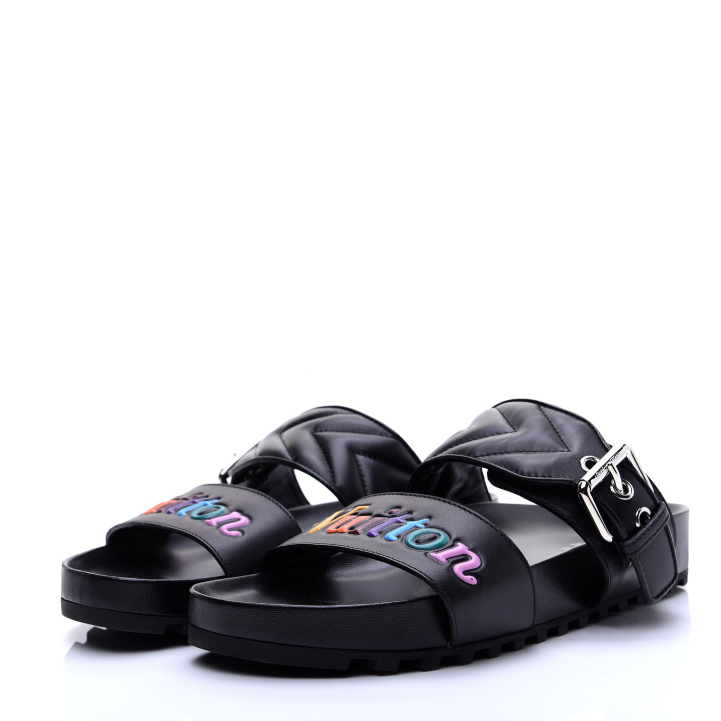Calfskin New Wave Bom Dia Mule Sandals 36 Black