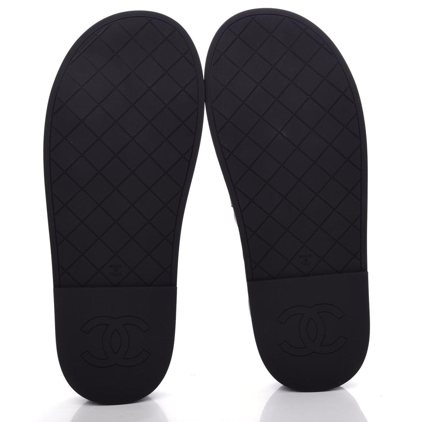 Lambskin Quilted CC Mules Sandals 41 Black