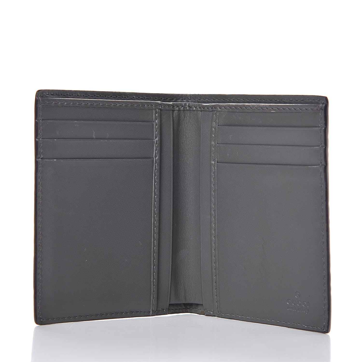 Gucci Guccissima Bi-Fold Wallet Grey 5 of 8