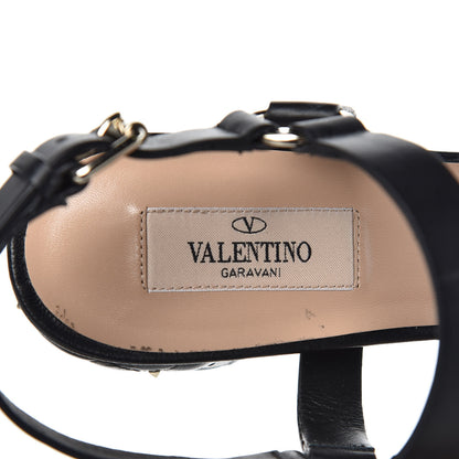 Valentino Garavani Calfskin Nappa Rockstud Spike 60mm Ankle Strap Sandals 40 Black 6 of 10