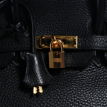 Hermes Taurillon Clemence Birkin 35 Black 8 of 10