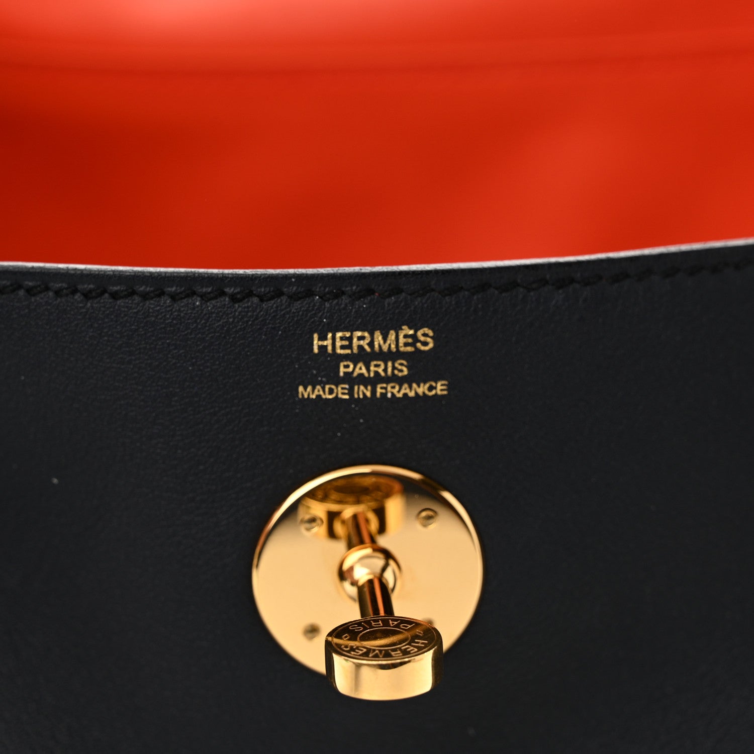 Hermes Swift Verso Lindy 26 Bleu Indigo Orange Poppy 6 of 12