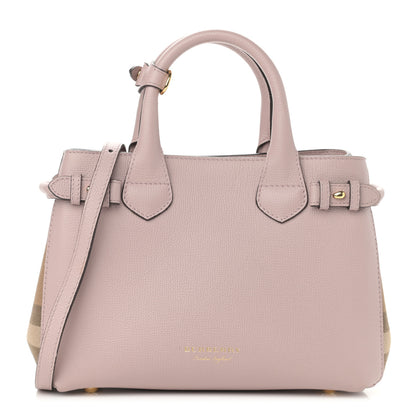 Burberry Grainy Calfskin House Check Small Banner Tote Pale Orchid 1 of 10