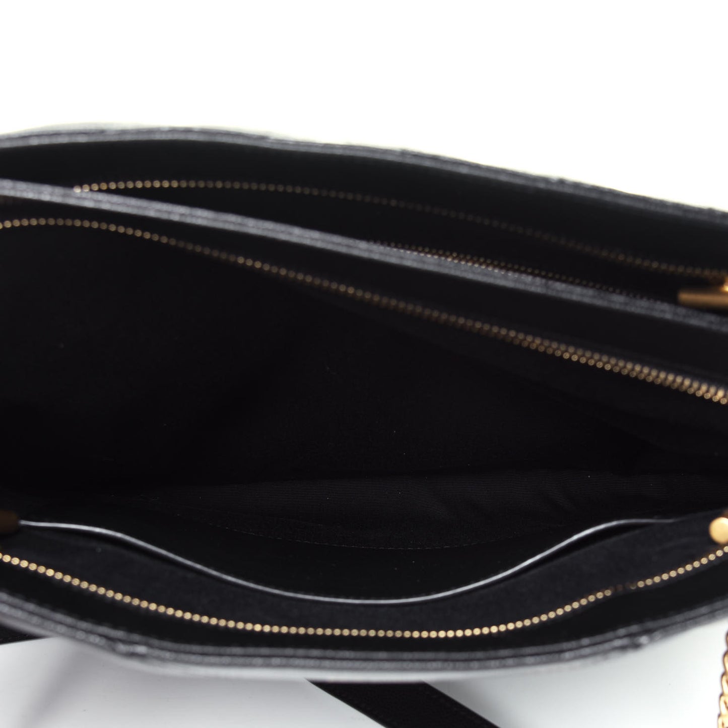Grain De Poudre Matelasse Chevron Medium Tribeca Shopping Bag Black
