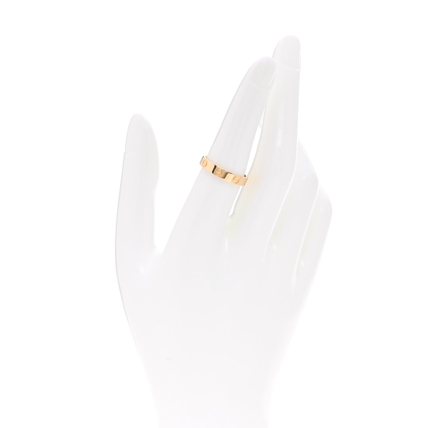 18K Yellow Gold 3.5mm LOVE Wedding Band Ring 53 6.5