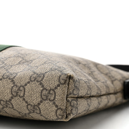Gucci GG Supreme Monogram Web Messenger Bag Black 10 of 12