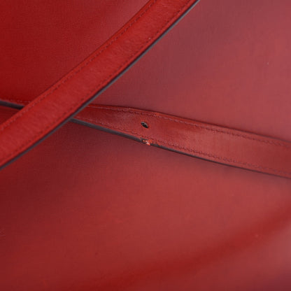 Celine Smooth Calfskin Large Classic Box Flap Bag Red 10 of 16