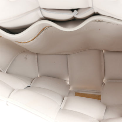 Bottega Veneta Lambskin Maxi Intreccio Padded Chain Cassette Crossbody Bag White 5 of 16